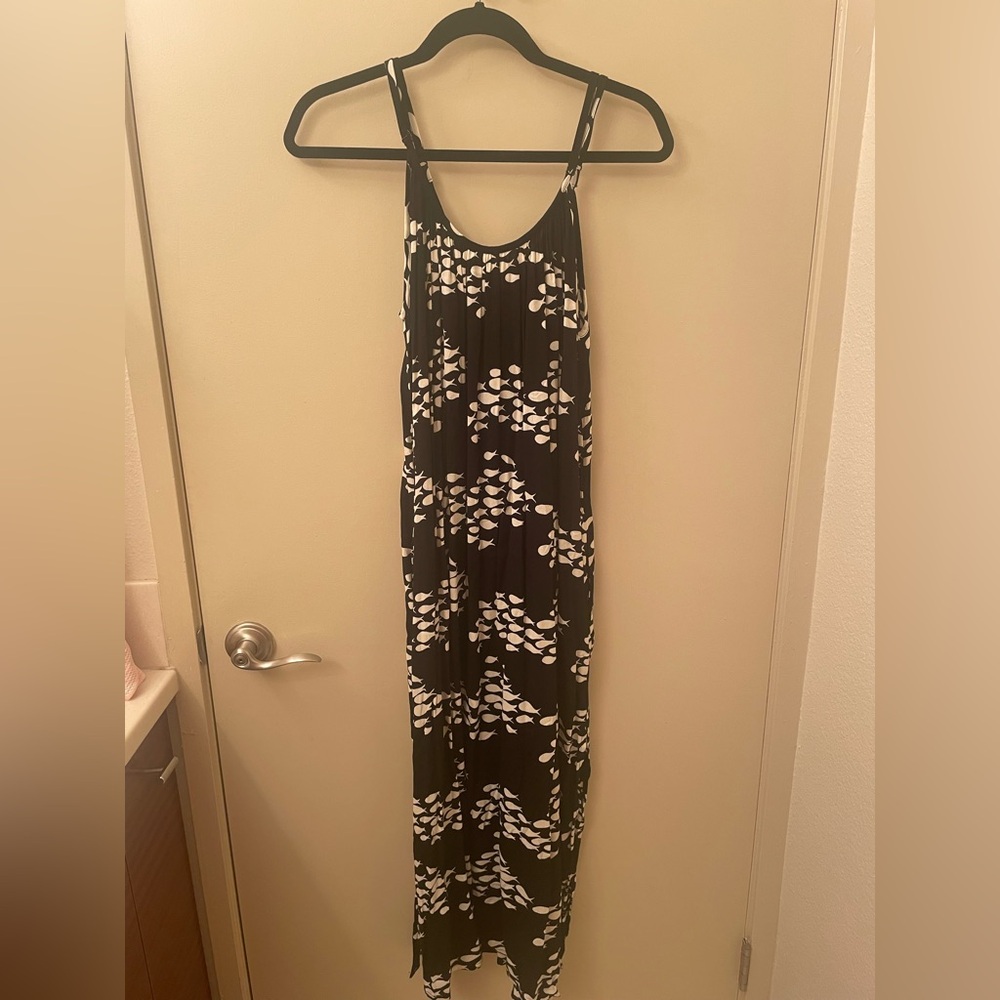 COPY - Ava Sky/Fighting Eel Black Fish Maxi Dress